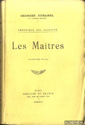 Duhamel, Georges - Les Matres