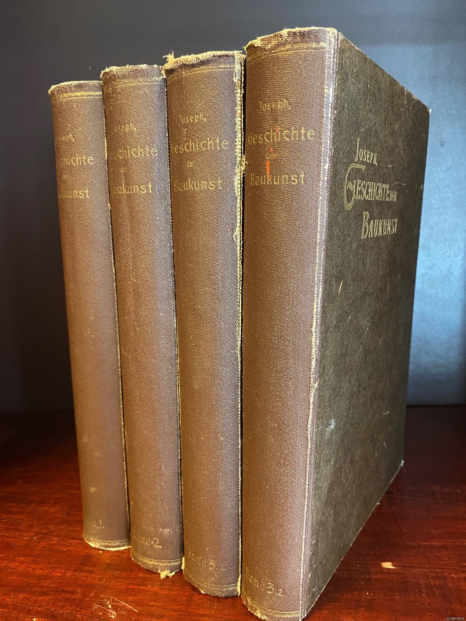 Joseph, Dr. D. - Geschichte der Baukunst vom Altertum bis zur Neuzeit. Ein Handbuch (4 volumes)