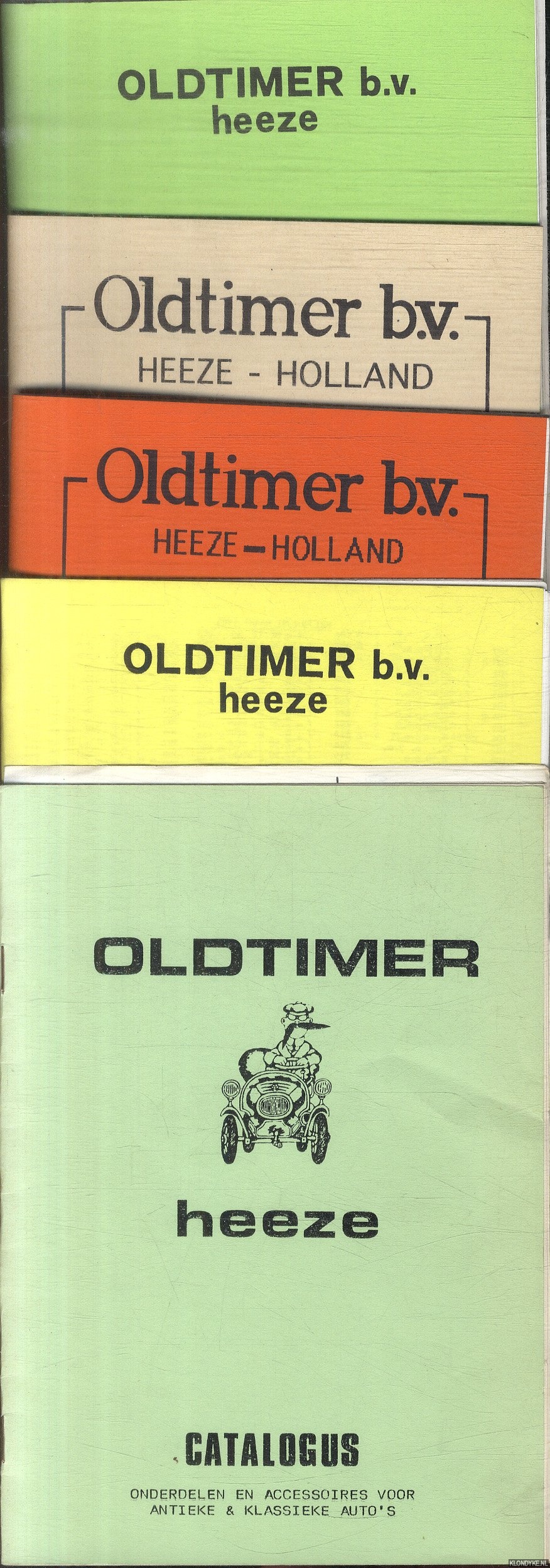 Hekker, F.J.Th. - Oldtimer Heeze catalogus - Onderdelen en accesoires voor antieke en klassieke auto's (5 catalogi)