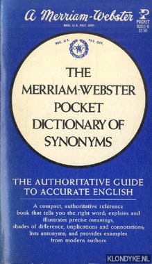 Merriam, G.C. - Merriam-Webster Pocket Dictionary of Synonyms