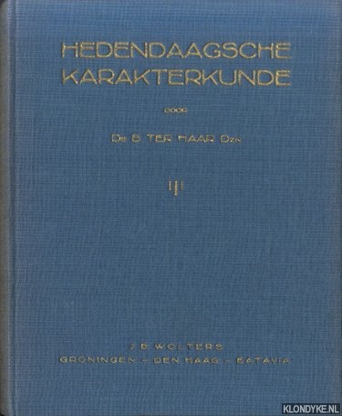 Haar Dzn, Ds B. ter - Hedendaagsche karakterkunde