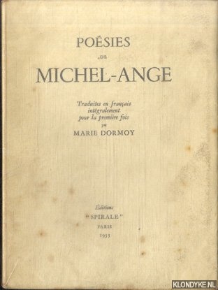 Michel-Ange & Dormoy, Marie - Posies de Michel-Ange