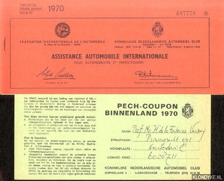 Diverse auteurs - Assistance Automobile Internationale pour automobilistes et motocyclistes 169 & 1970