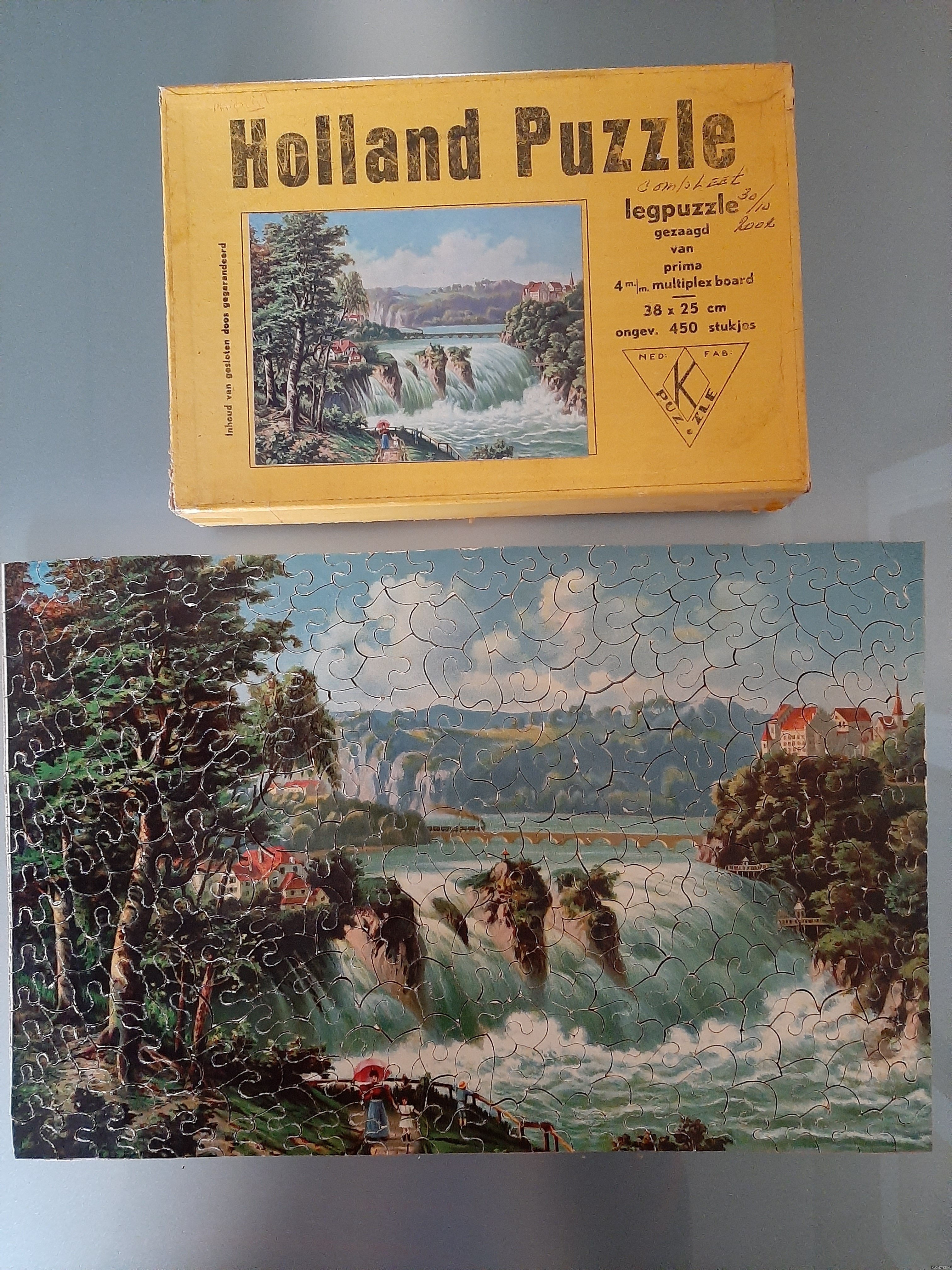 Diverse auteurs - Holland Puzzlel Legpuzzle gezaagd van prima 4m./m. multiplex board 38x25cm. Ongev. 450 stukjes
