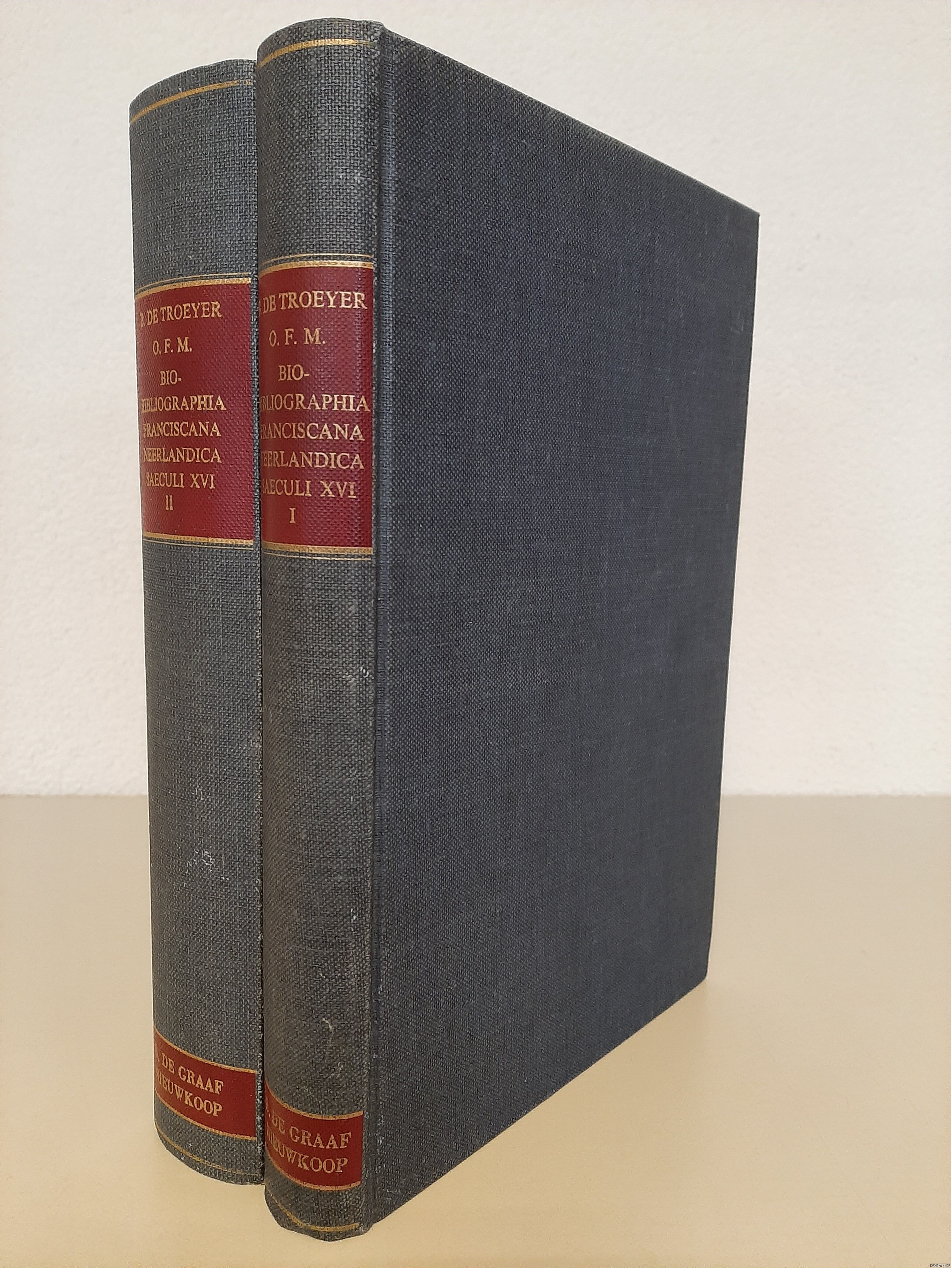 Troeyer, Benjamin de - Bio-bibliographia Franciscana Neerlandica saeculi XVI (2 volumes)