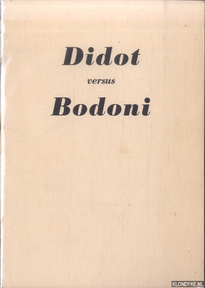 Janssen, Frans A. - Didot versus Bodoni