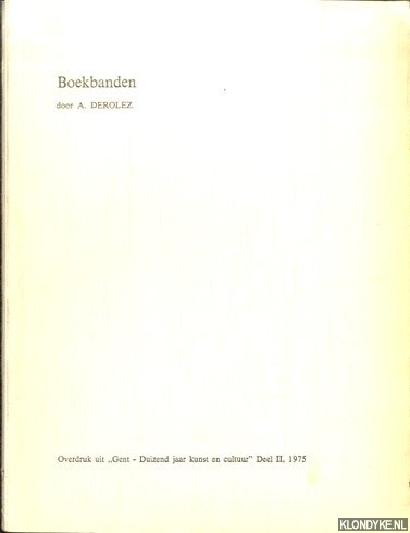 Derolez, Albert - Boekbanden