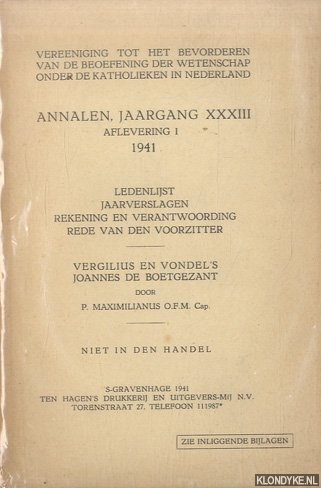 Maximillianus O.F.M. Cap., P. Dr. - Vergilius en Vondel's Joannes de Boetgezant