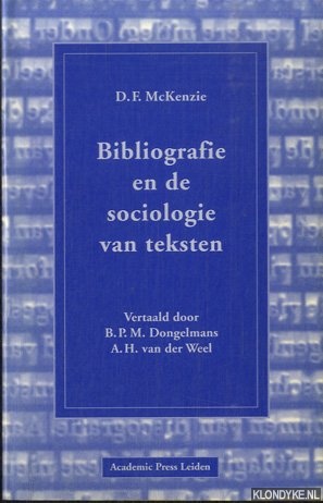 MacKenzie, D.F. - Bibliografie en de sociologie van teksten
