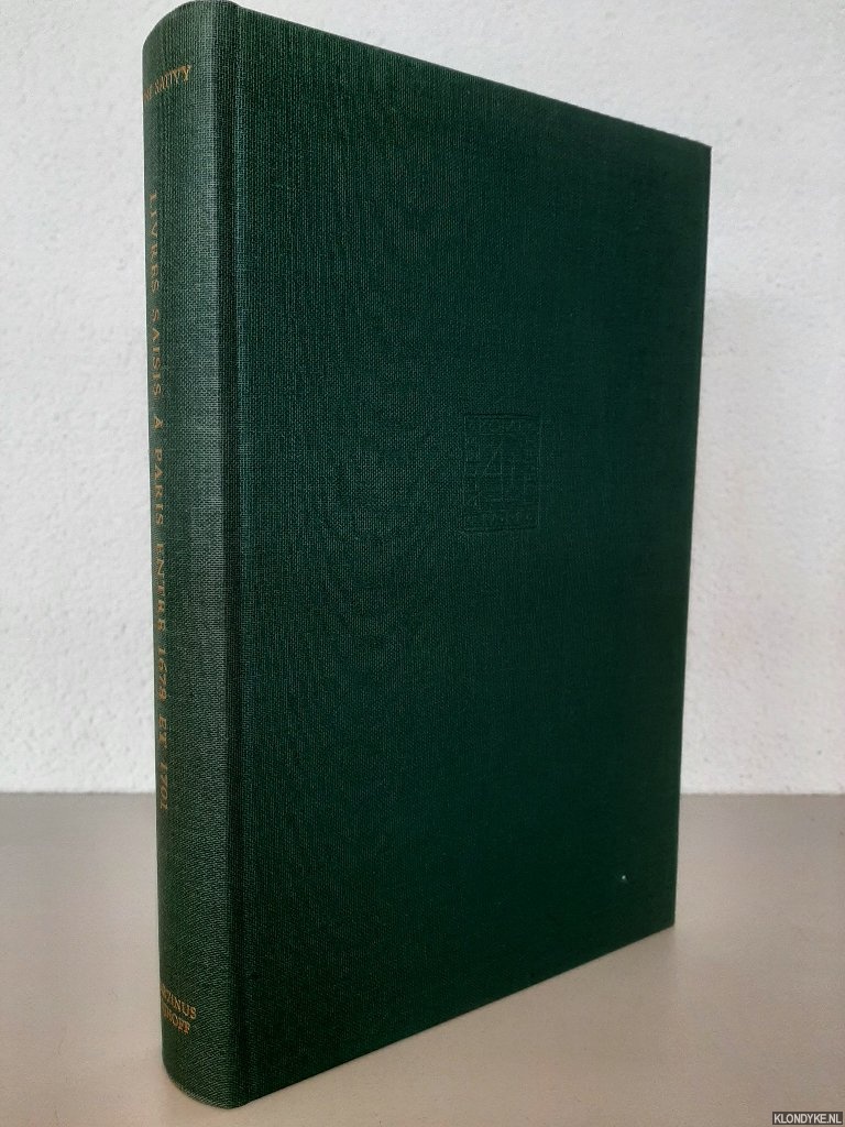 Sauvy, Anne - Livres saisis  Paris entre 1678 et 1701. D'apres une tude prliminaire de Motoko Ninomiya