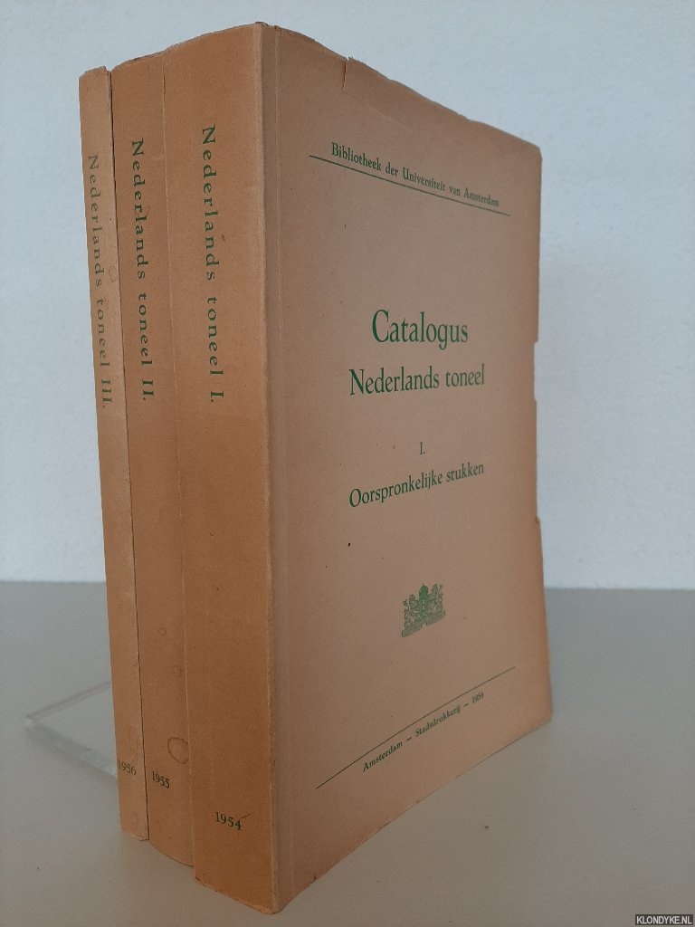 Aken, Lucie J.N.K. van - Catalogus Nederlands toneel. Bibliotheek der Universiteit van Amsterdam (3 delen)