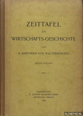 Sartorius von Waltershausen, August - Zeittafel zur Wirtschafts-Geschichte