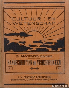 Sabbee, Dr. Maurits - Handschriften en vroegdrukken