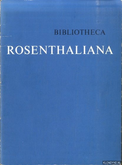 Treumann, M. Otto - Bibliotheca Rosenthaliana