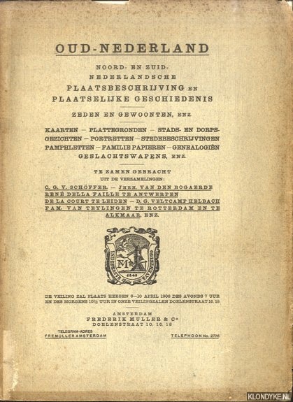 Muller, Frederik - Oud-Nederland.Noord- en Zuid-Nederlandsche plaatsbeschrijving en plaatselijke geschiedenis, zeden en gewoonten, enz.
