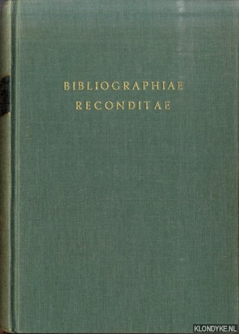 Fischer, A. - a.o. - Bibliographiae reconditae. Volume 1