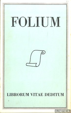 Gumbert, H.L. - Folium. Librorum vitae deditum - Jaargang I - 1951 - nummer 5