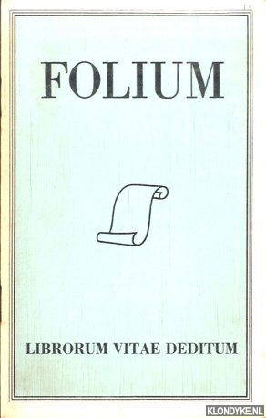 Gumbert, H.L. - Folium. Librorum vitae deditum - Jaargang I - 1951 - nummer 6