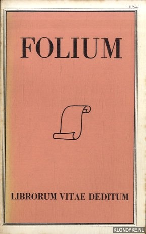 Gumbert, H.L. - Folium. Librorum vitae deditum - Jaargang II - 1952 - nummer 5/6