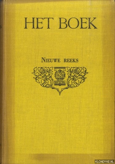 Diverse auteurs - Het Boek. Nieuwe reeks - 22e deel 1933-1934