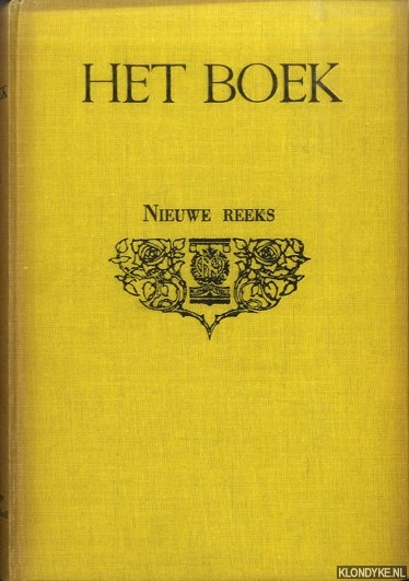 Diverse auteurs - Het Boek. Nieuwe reeks - 24e deel 1936-1937