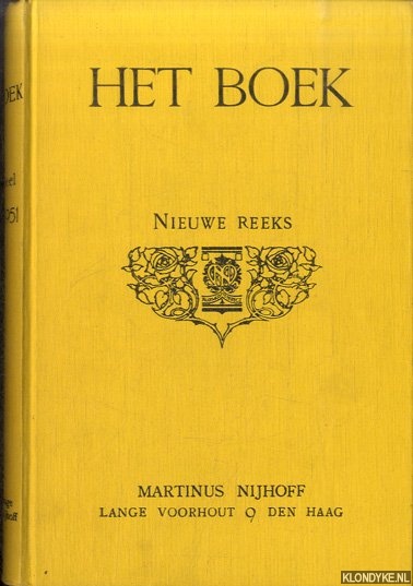 Diverse auteurs - Het Boek. Nieuwe reeks - 30ste deel 1949-1951