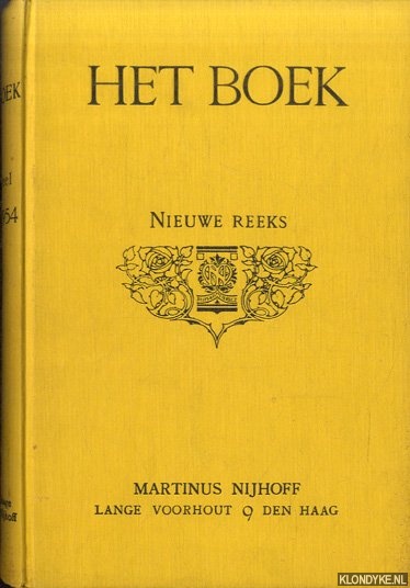 Diverse auteurs - Het Boek. Nieuwe reeks - 31ste deel 1952-1954