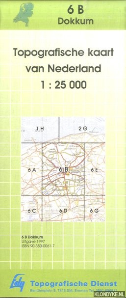 Diverse auteurs - Topografische kaart van Nederland 1:25000: Dokkum 6-B