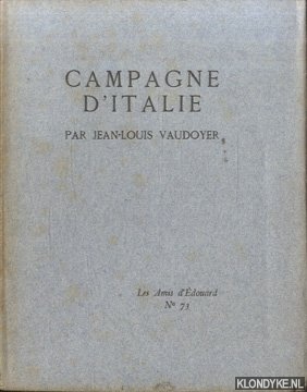 Vaudoyer, Jean-Louis - Campagne d'Italie