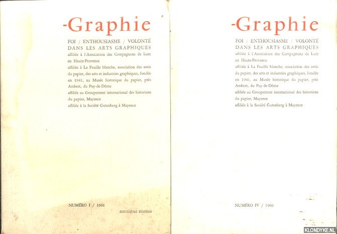 Godenne, Willy - Graphie: Foi / Enthousiasme / Volont dans les arts graphiques. Numro IV / 1960