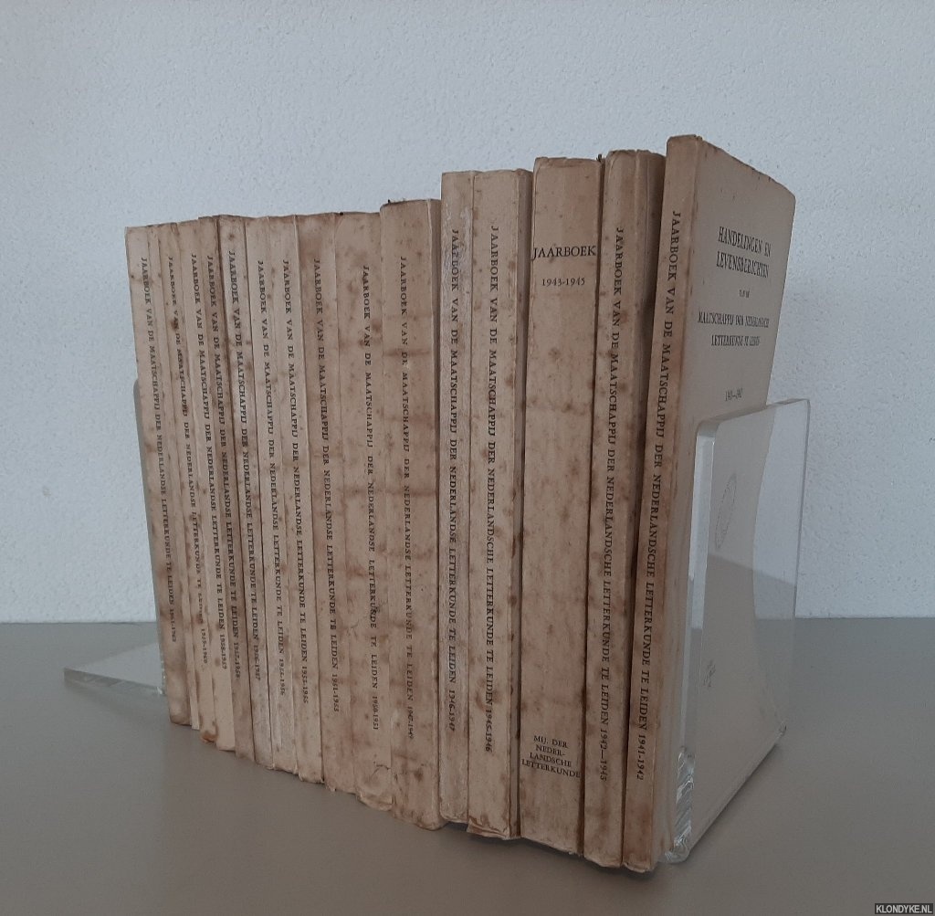 Diverse auteurs - Handelingen van de Maatschappij der Nederlandsche Letterkunde te Leiden 1941-1962 (16 volumes)