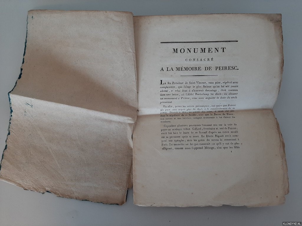 Various - Monument consacr a la mmoire de Peiresc