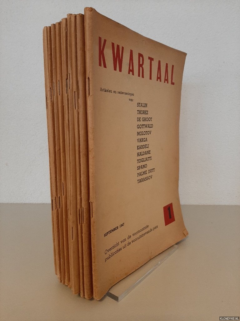Groot, Paul (redactie) - Kwartaal. Overzicht van de voornaamste publicaties uit de vooruitstrevende pers (12 afleveringen)