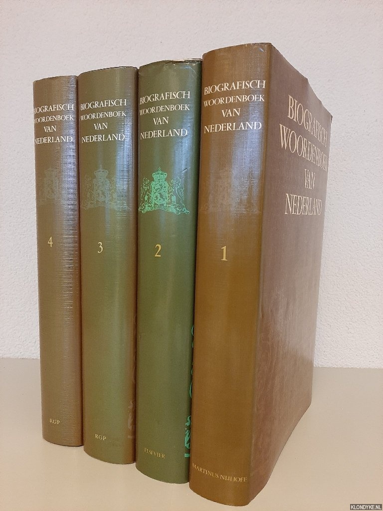 Charit, Dr. J. - e.a. - Biografisch woordenboek van Nederland (4 delen)