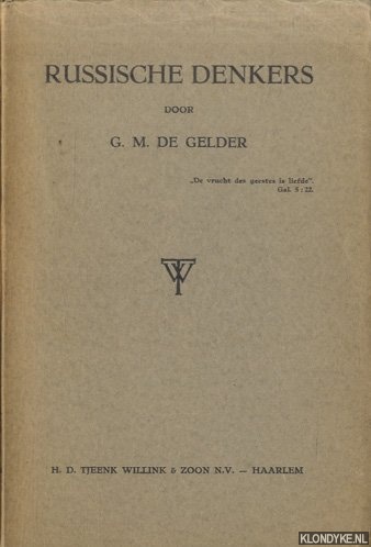 Gelder, G.M. de - Russische denkers