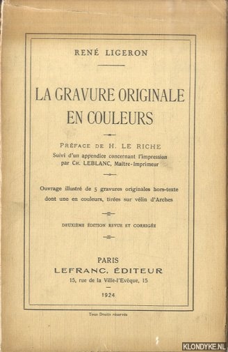 Ligeron, Ren - La gravure originale en couleurs
