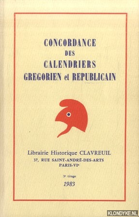 Soboul, Albert - Concordance des Calendriers grgorien et rpublicain