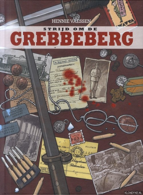Vaessen, Hennie - Strijd om de Grebbeberg *met GESIGNEERDE ORIGINELE TEKENING*