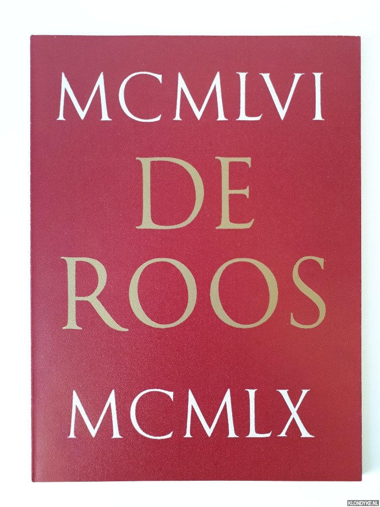 Leeflang, Chr. - Stichting de Roos Catalogus 1956-1960