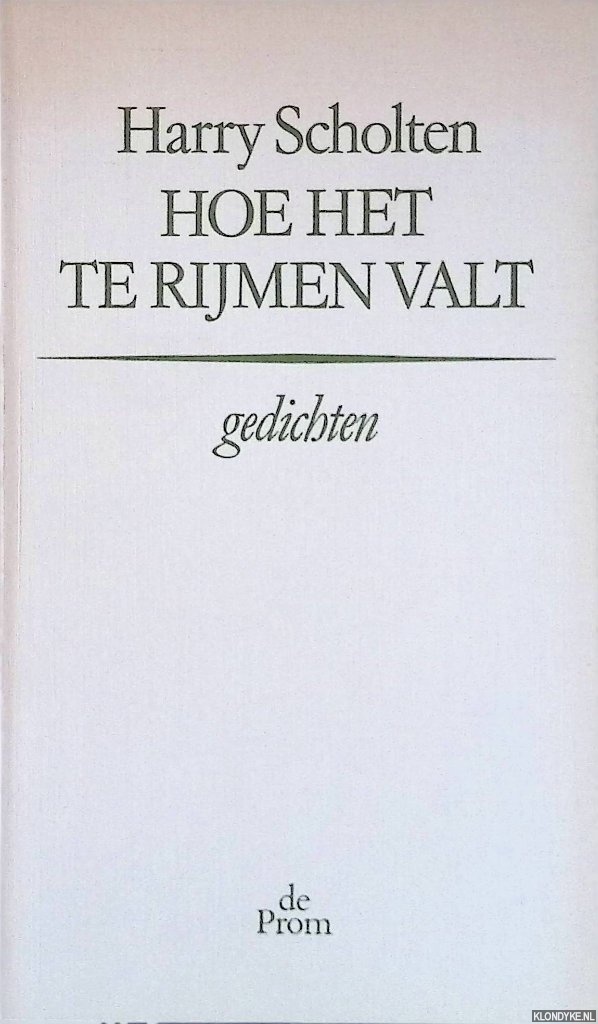 Scholten, J.H. - Hoe het te rijmen valt