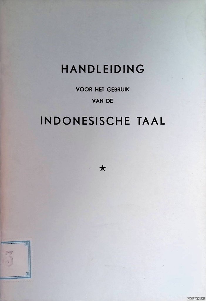 Diverse auteurs - Handleiding voor het gebruik van de Indonesische taal