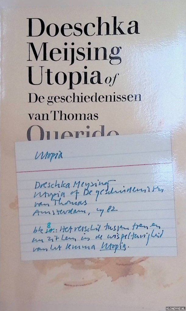 Meijsing, Doeschka - Utopia of De geschiedenissen van Thomas