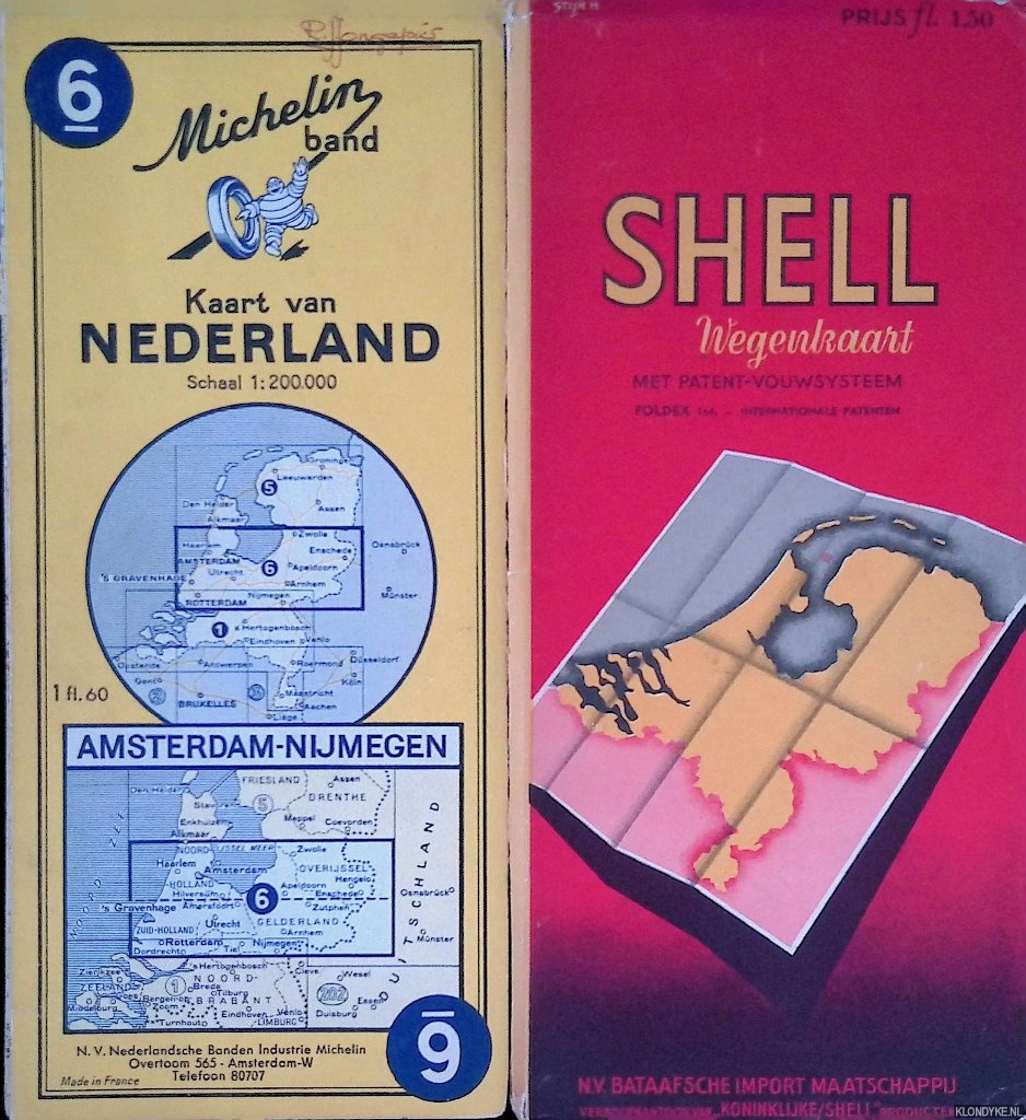 Diverse auteurs - Shell Wegenkaart met patent-vouwsysteem