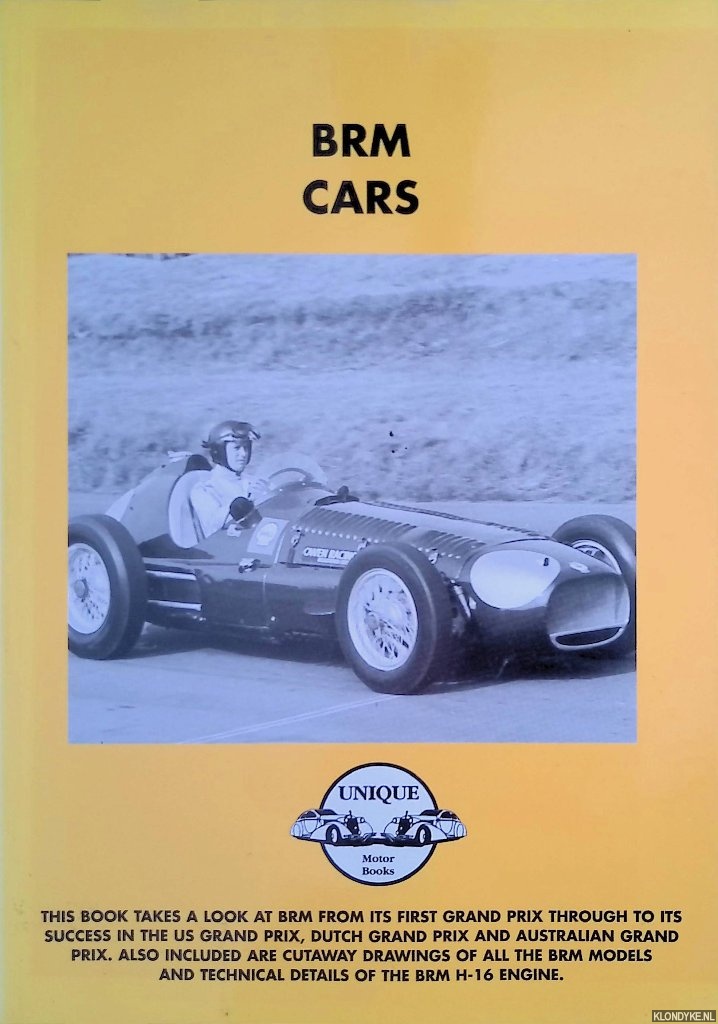 Pitt, Colin (Preface) - BRM Cars. Roadtest and sales brochure specialists