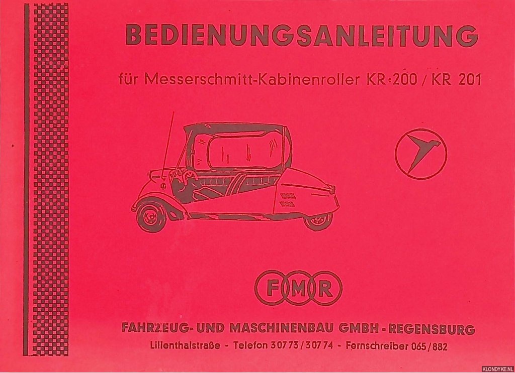 Various - Bedienungsanleitung fr Messerschmidt-Kabinenroller KR 200 / KR 201