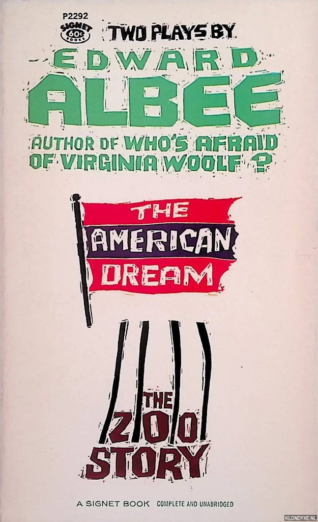 Albee, Edward - Two plays: The American Dream; The Zoo Story