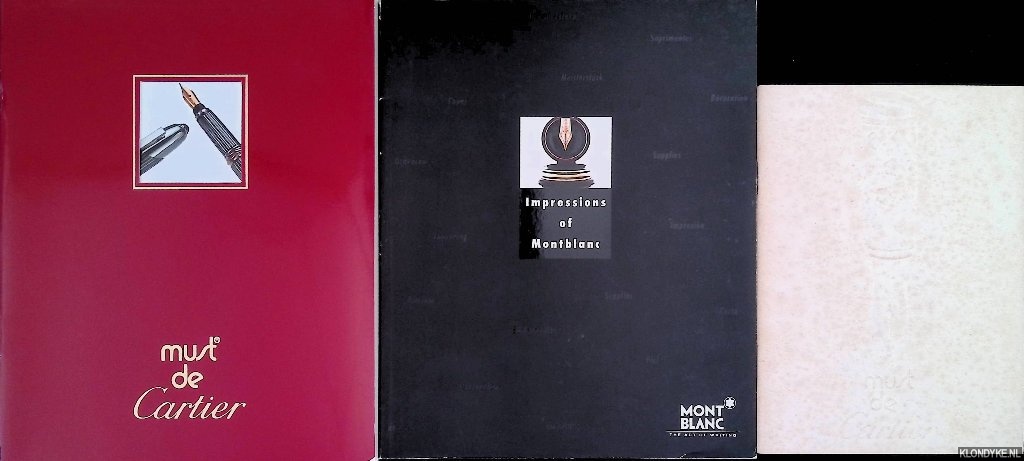 Various - 3 small publications about Fountain Pens (Cartier / Mont Blanc)