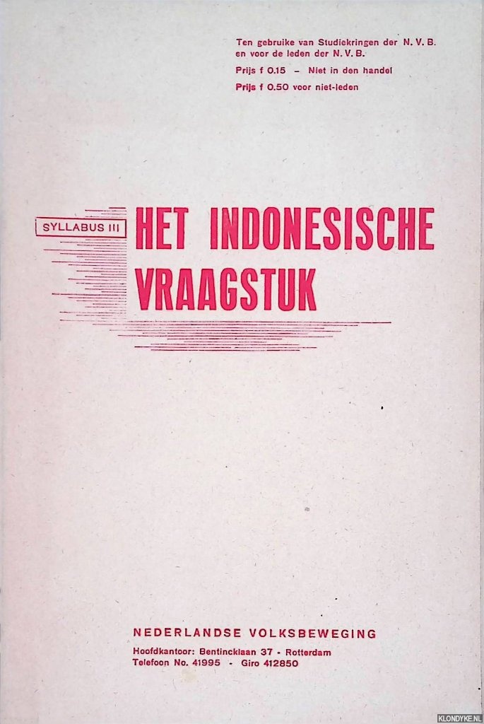 Diverse auteurs - Het Indonesische vraagstuk