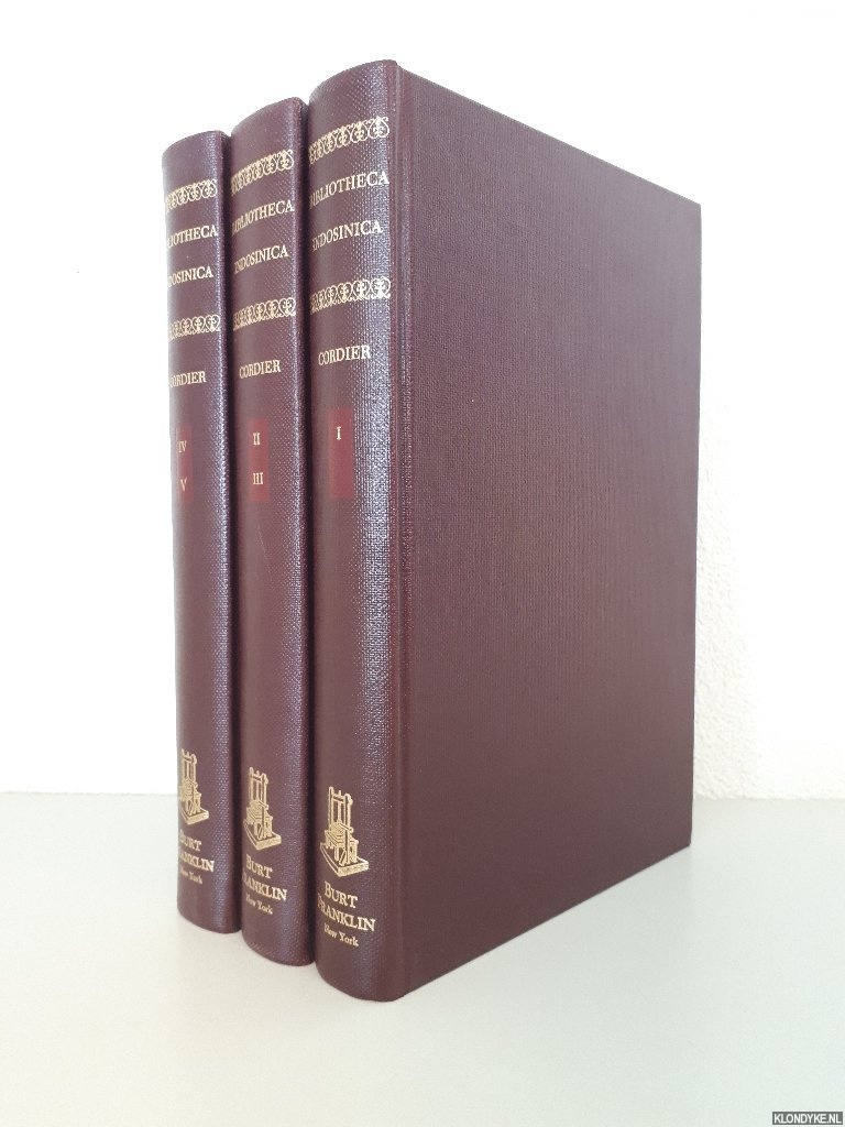 Cordier, Henri - Bibliotheca Indosinica. Dictionnaire bibliographique des ouvrages relatifs  la pninsule indochinoise (5 volumes in 3)