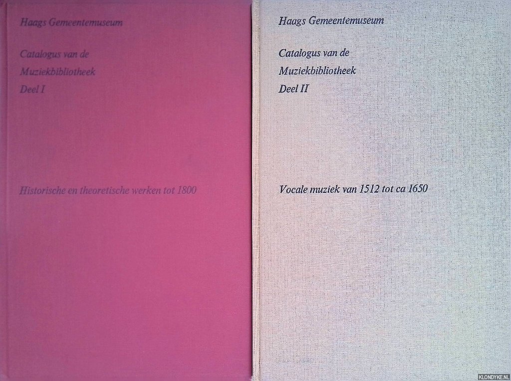 Charbon, Marie H. - Haags Gemeentemuseum. Catalogus van de muziekbibliotheek (2 delen)
